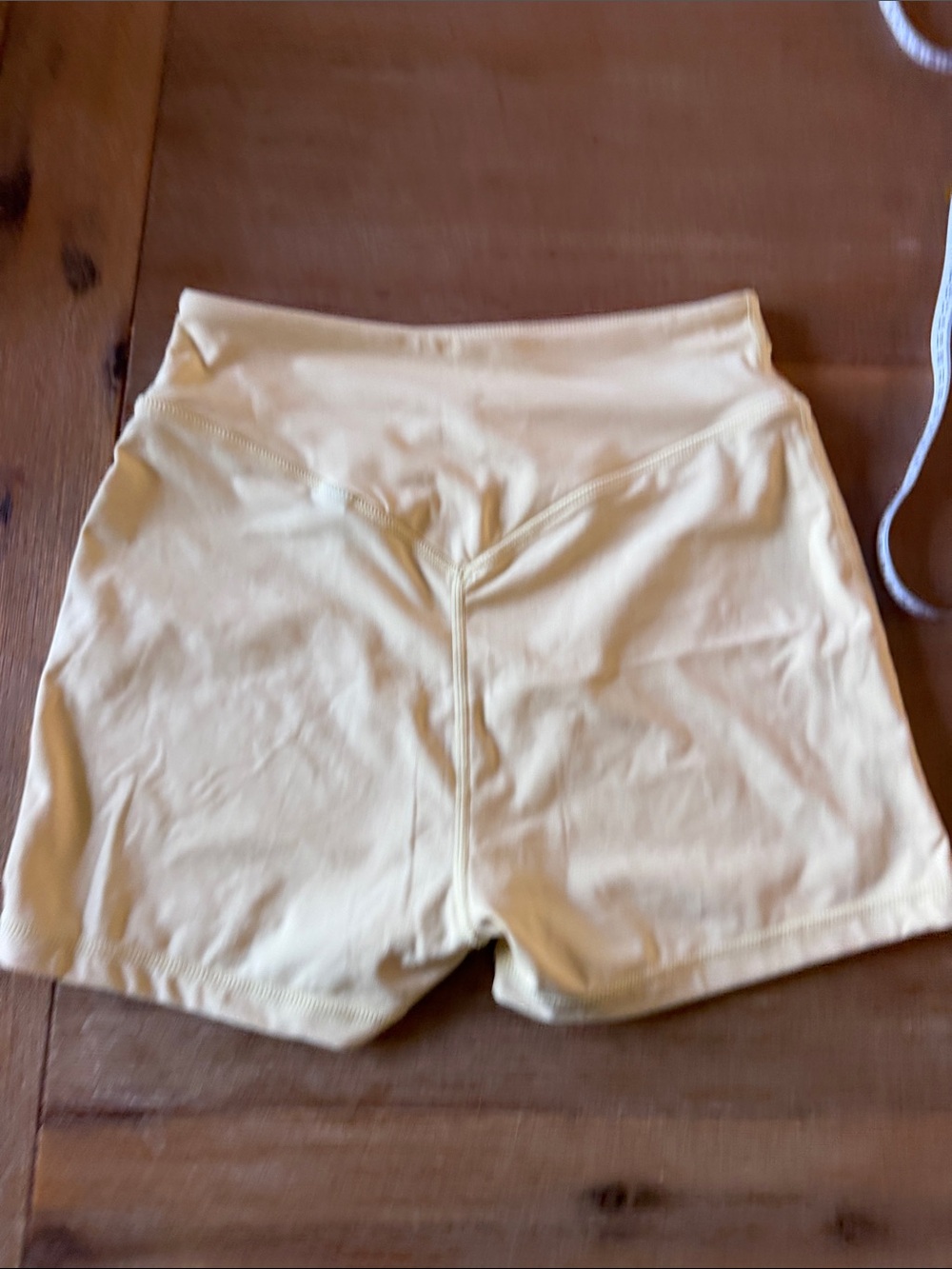 High-Waist Women’s Lightweight Yellow Active Shorts - Picture 6 of 6